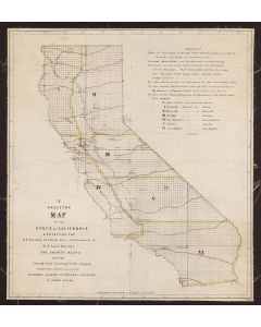 Skeleton map of the State of California